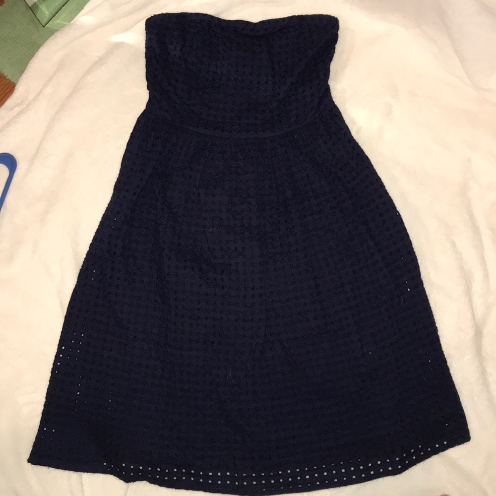 Old Navy checkered lace strapless dress